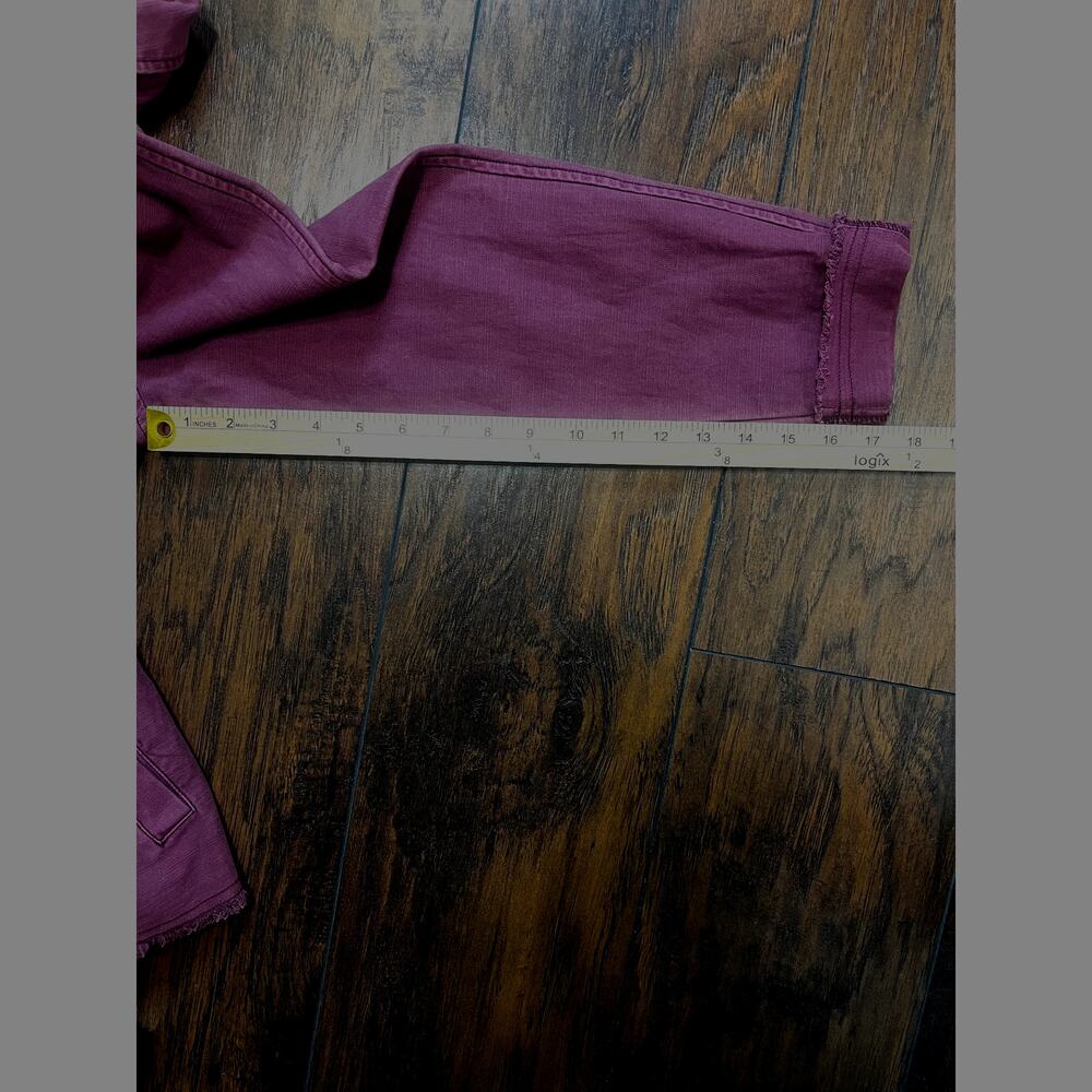 Altar'd State Raw Hem Peplum Rose Color Barbicore Button Jacket Women's Size L - Picture 9 of 10